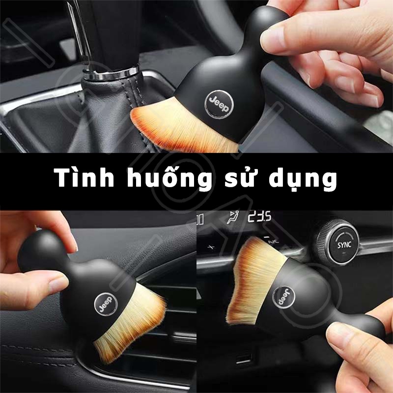 GTIOATO BàN ChảI LàM SạCh Xe HơI BàN ChảI MềM Ô Tô Vệ Sinh NộI ThấT Oto Phụ KiệN Xe HơI For Jeep Wrangler Gladiator Cherokee Compass