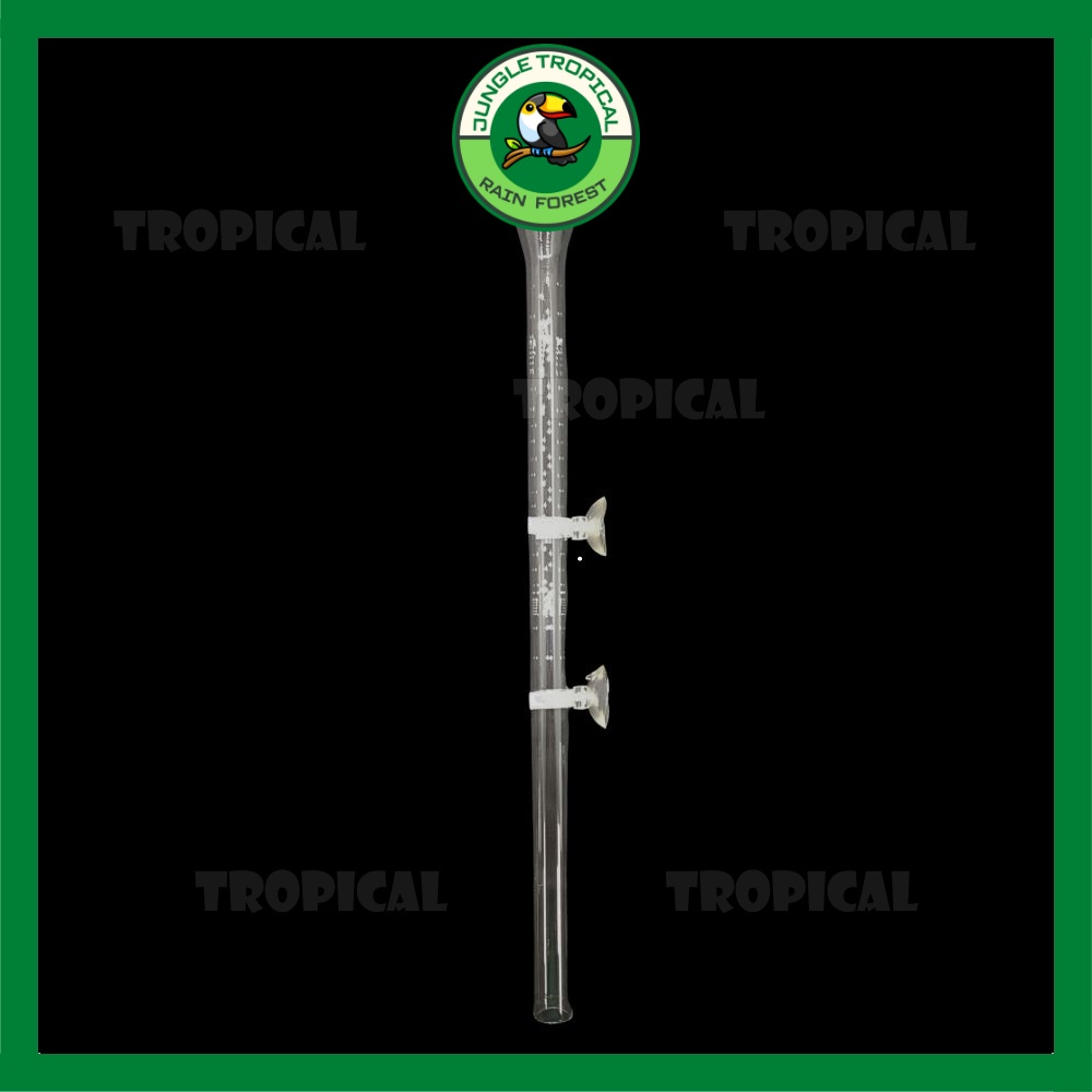 Ống thuỷ tinh cho cá ăn 20 cm - 30 cm - 40 cm - kèm gông + hít giữ ống