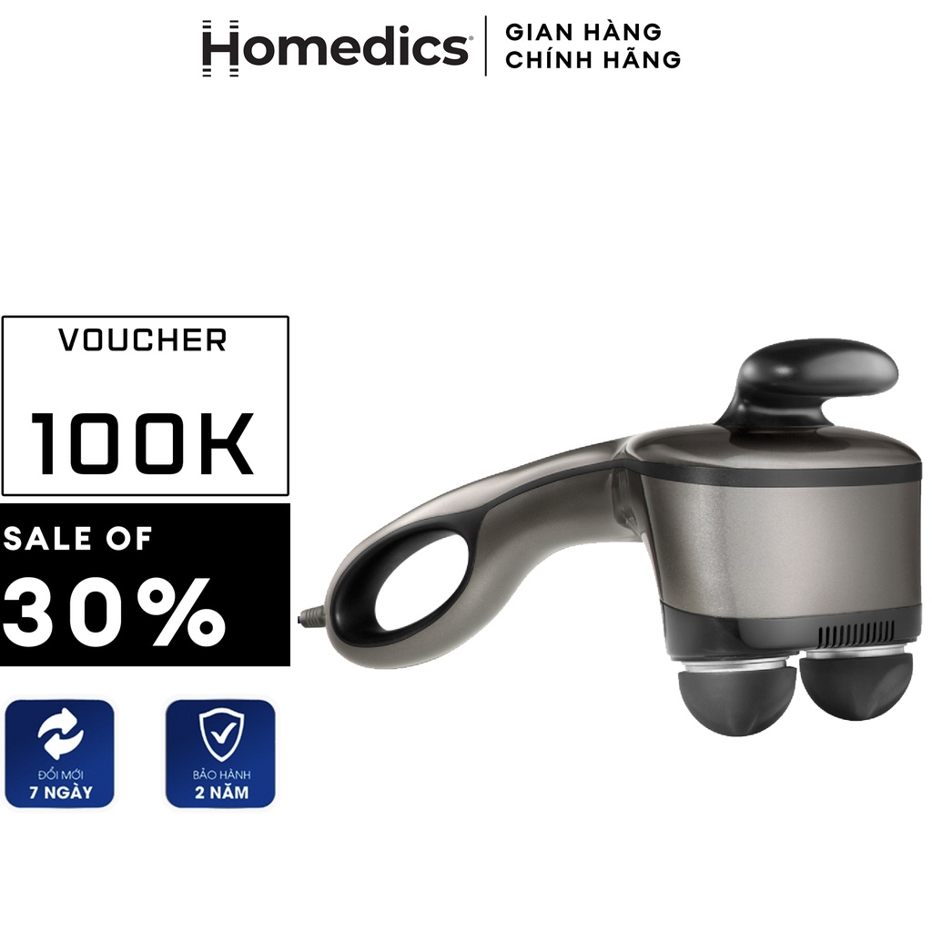 Máy massage toàn thân cầm tay 2 đầu nóng lạnh HoMedics HHP-500H HTBeauty 6 đầu massage chuyên sâu giảm đau nhanh chóng
