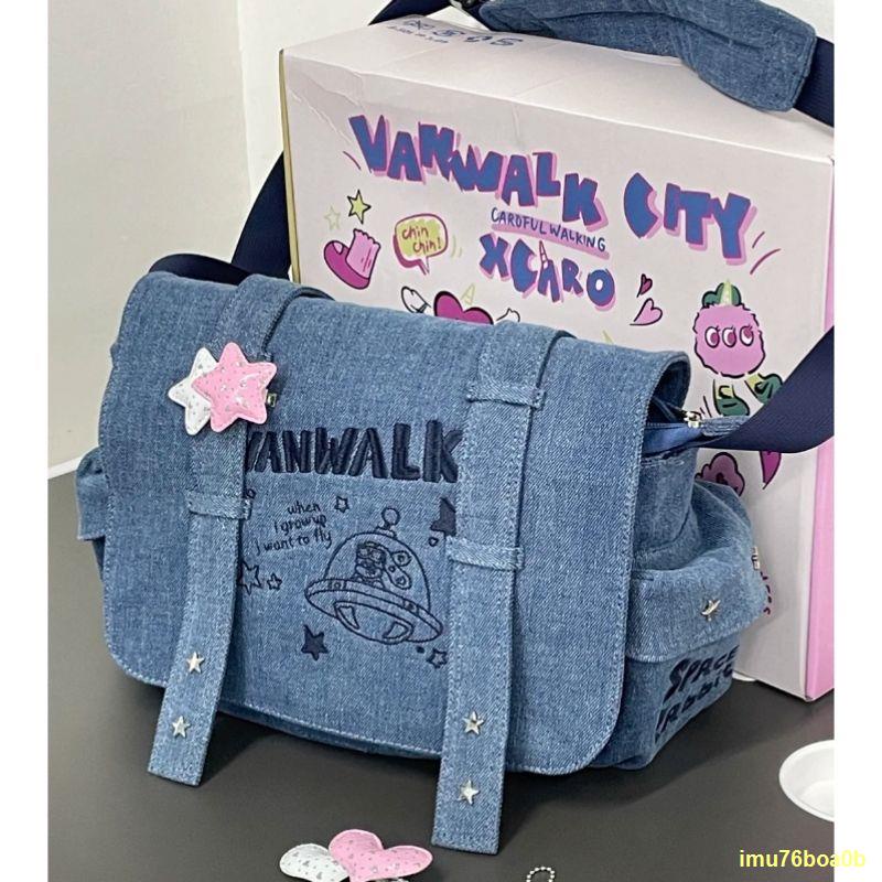 Hành Tinh Mới Thỏ Mỹ Retro Cô Gái Túi Công Suất Lớn Đi Lại Túi Đa Năng Kích thước: 28*13*24.5cm