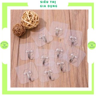 10Móc dán tường siêu dính chịu lực siêu khủng - 10Móc treo tường silicon trong suốt