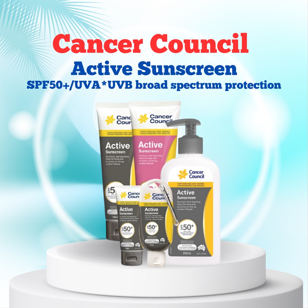 Kem Chống Nắng Cancer Council Active SPF 50+/ PA ++++