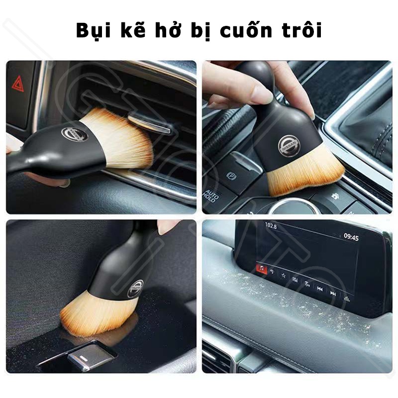 GTIOATO BàN ChảI MềM Ô Tô Cọ Vệ Sinh Xe HơI BàN ChảI LàM SạCh Ô Tô Phụ Kiện Xe Hơi Cho Nissan X Trail Almera Sunny GTR Navara Teana Note Terra JUKE Kicks Serena ALTIMA Leaf NV200 Frontier Sentra GT-R Qashqai NV350 Elgrand March 370Z Tiida