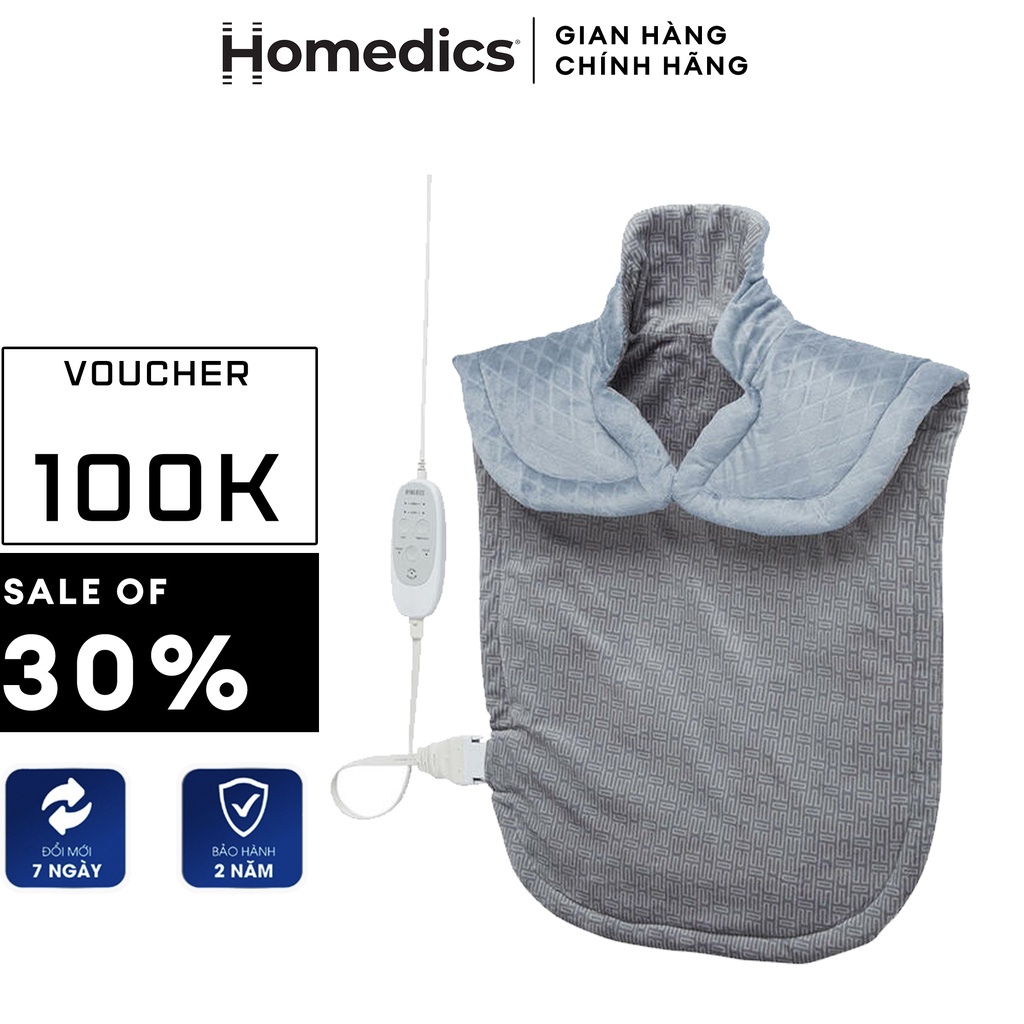 Tấm choàng quấn vai cổ làm ấm massage Homedics HPM-W36ALJ HTBeauty