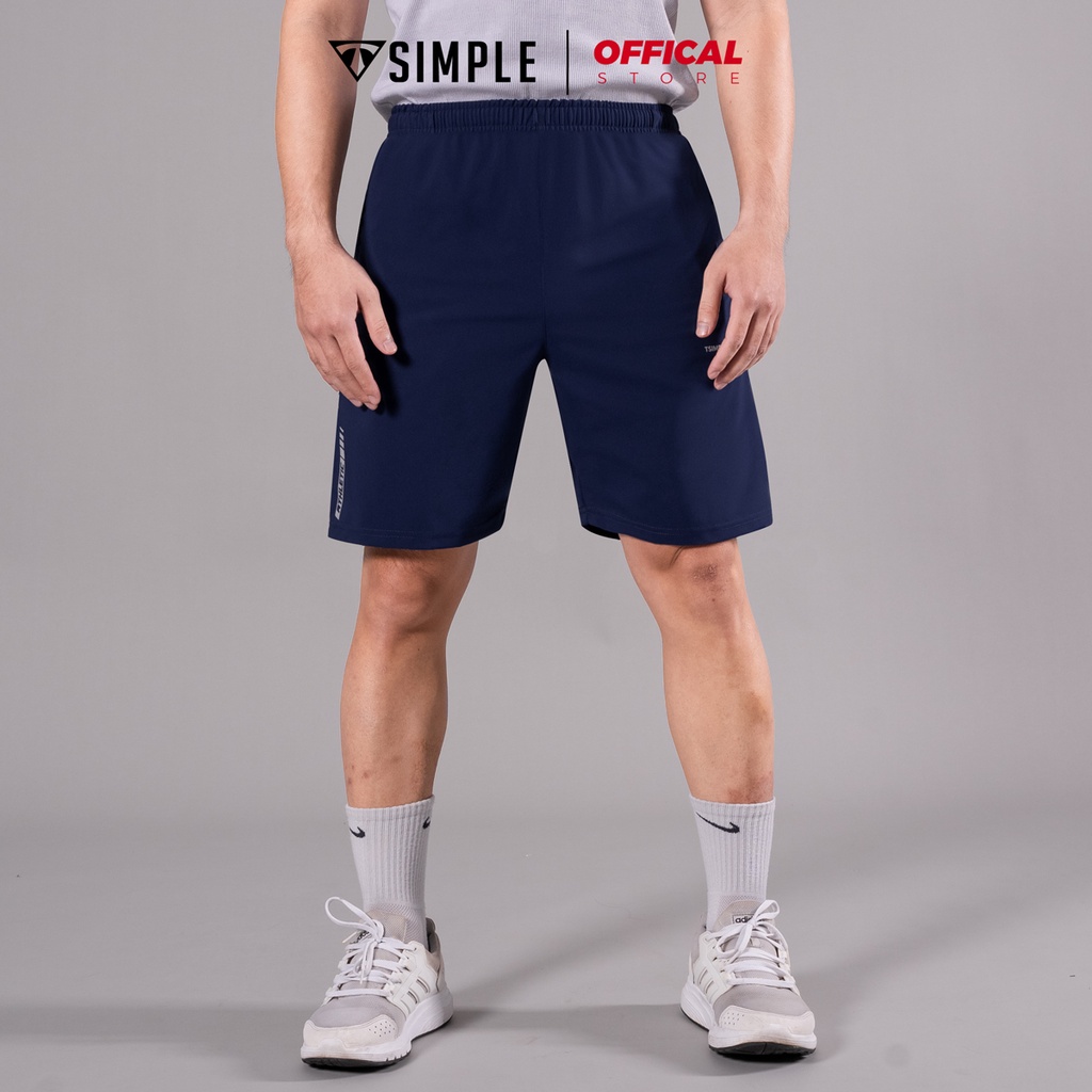 Quần thể thao nam TSIMPLE vải thun lạnh short tập gym ngắn ống rộng co giãn cao cấp big size Q000511