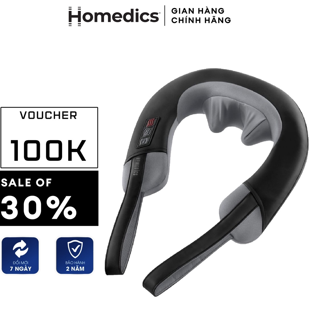Đai massage cổ vai gáy Shiatsu kèm nhiệt hồng ngoại HoMedics NMS-377 - HÀNG CHÍNH HÃNG USA [BH 2 NĂM]