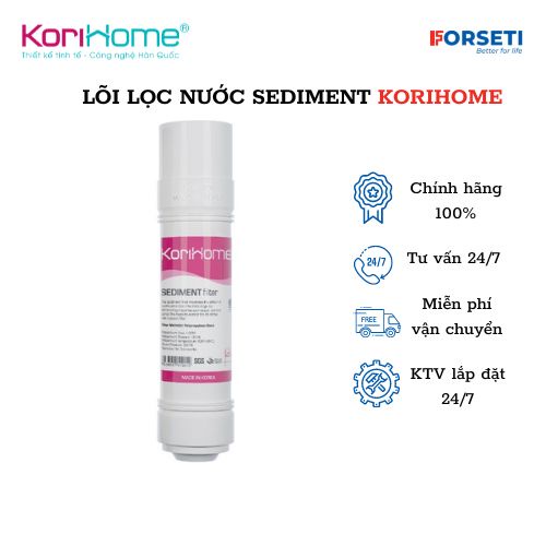 Bộ 3 lõi lọc thô Korihome  - 2 lõi Sediment và 1 lõi Pre-Carbon
