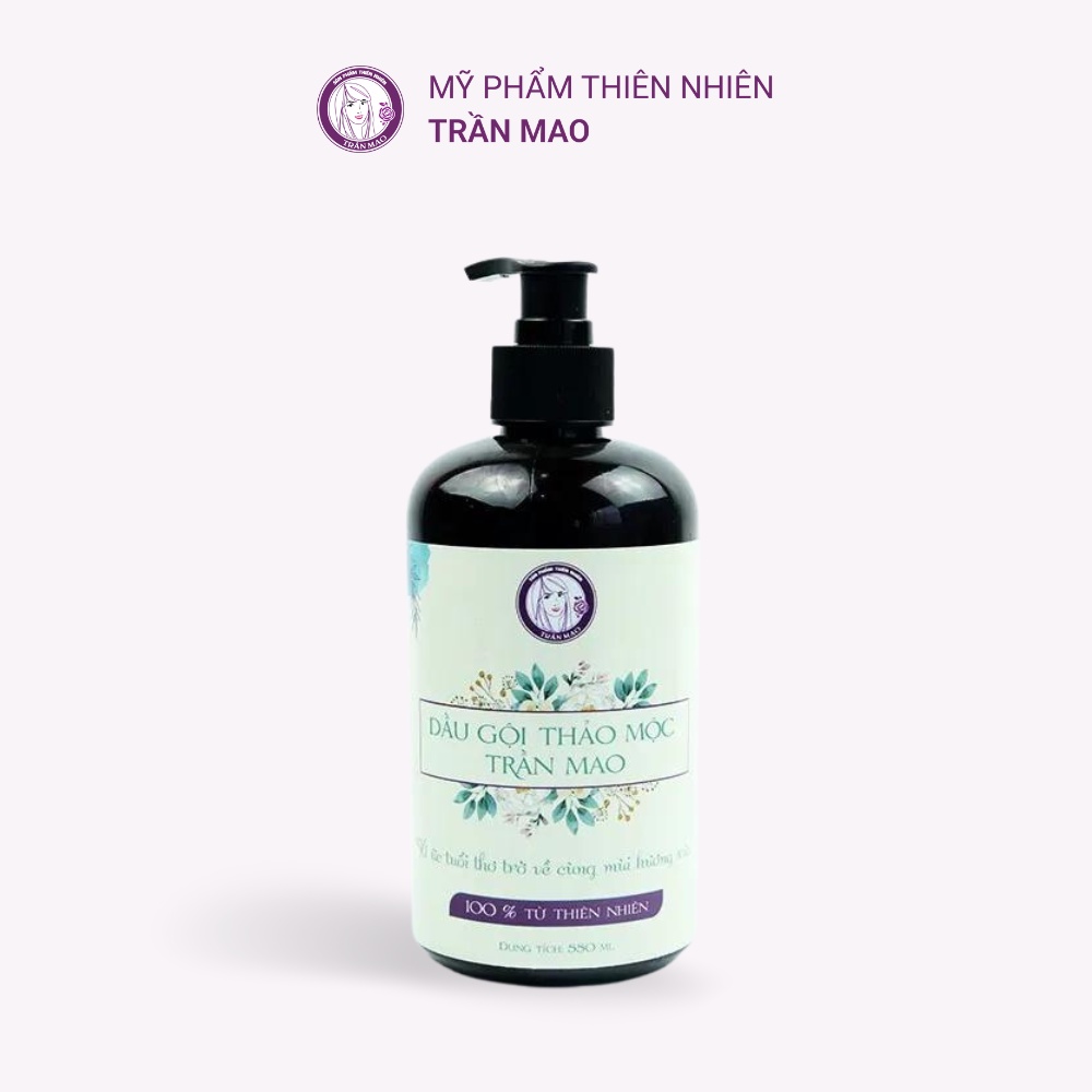 Dầu Gội Thiên Nhiên Thảo Mộc Trần Mao 550ml - Chống Rụng Tóc, Kích Thích Mọc Tóc