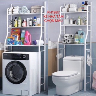 Kệ nhà vệ sinh toilet nhà tắm, bồn cầu, kệ máy giặt thép sơn tĩnh điện 3 tầng