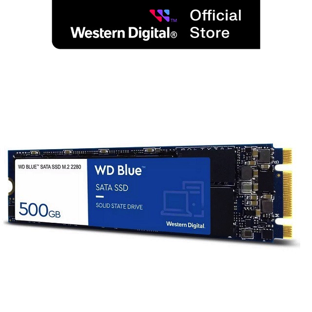 Ổ Cứng SSD Western Digital WD BLUE 500GB 3D-NAND M.2 2280 SATA III - WDS500G2B0B