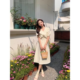 Đầm tiểu thư nhún bèo ngực xinh sắn