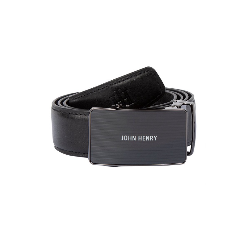 Thắt lưng nam da bò đầu tăng đơ , chất liệu 100% da thật John Henry - BE22SS13-EP