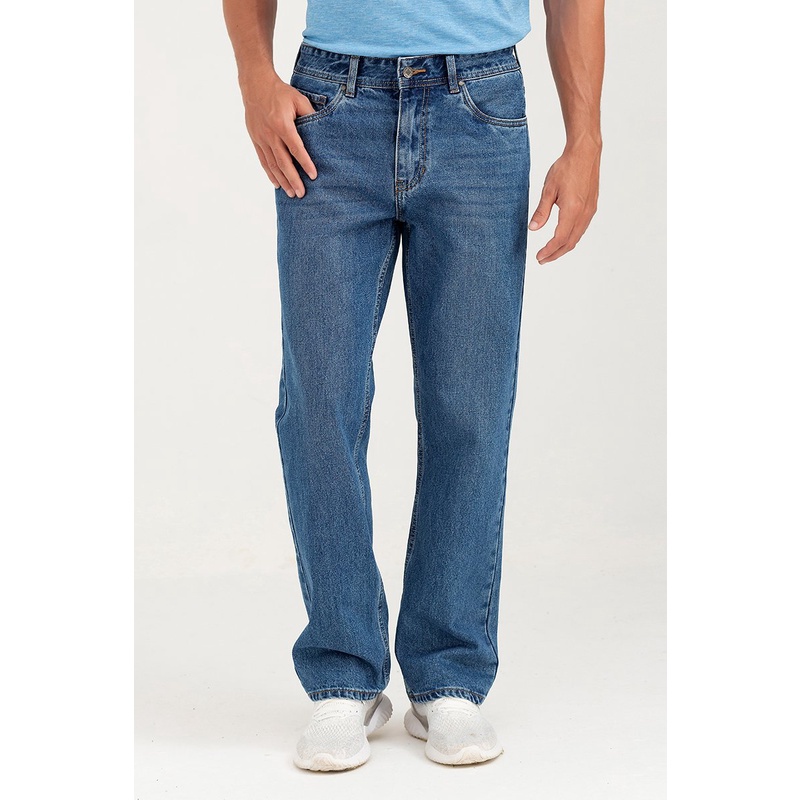Quần jeans nam form rộng , thời thượng, trẻ trung, chất liệu cao cấp John Henry - JN22FH34-CL
