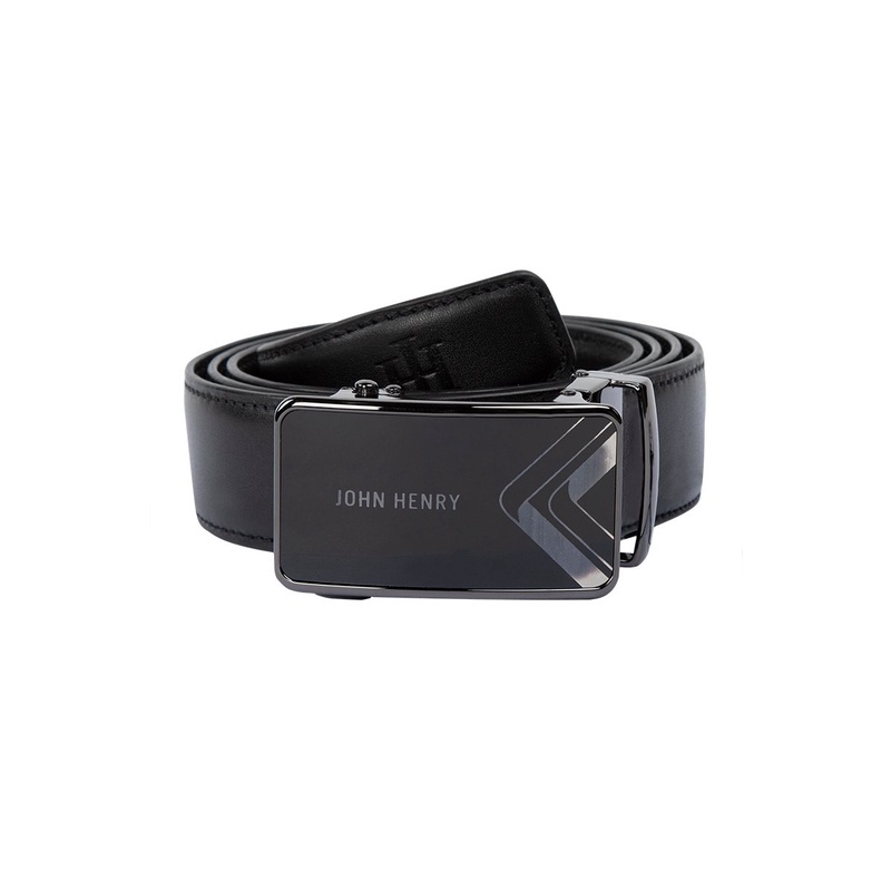 Thắt lưng nam da bò đầu tăng đơ , chất liệu 100% da thật John Henry - BE22SS14-EP