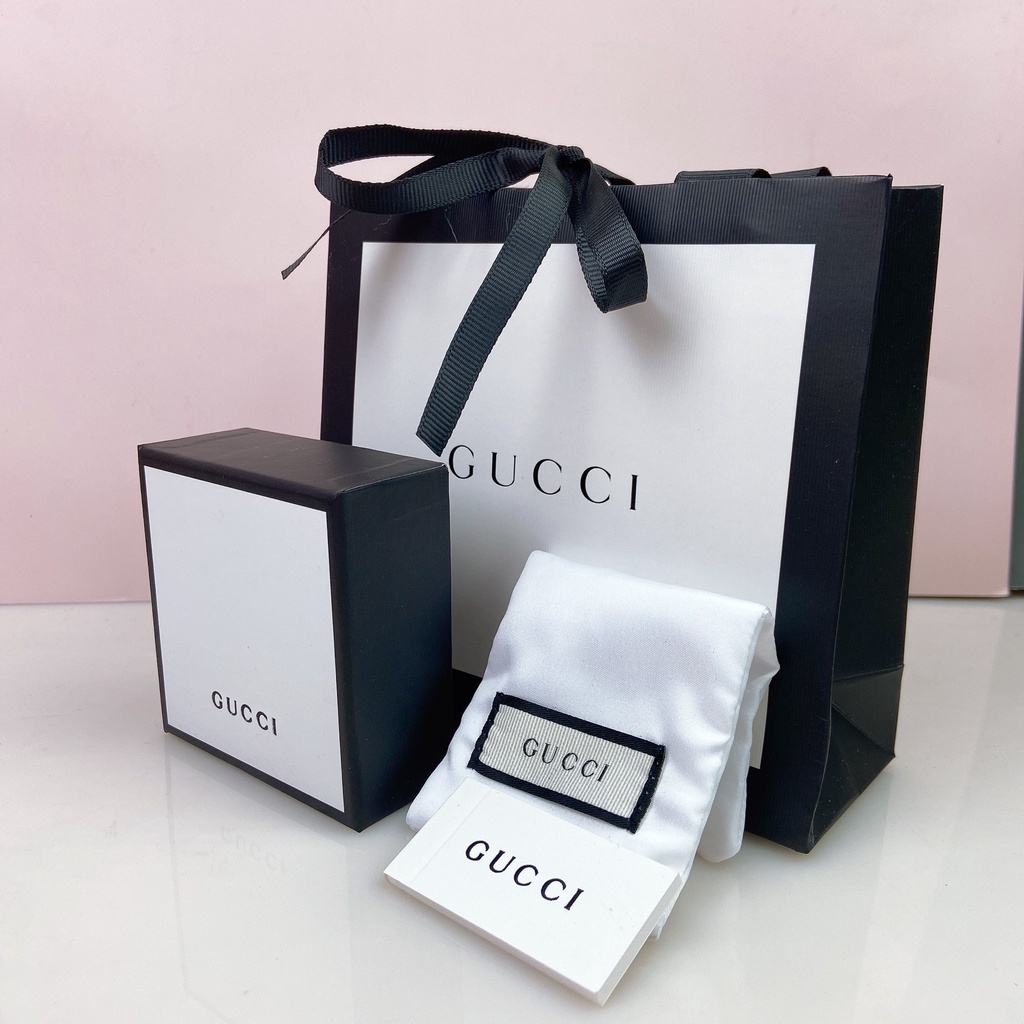 Túi Hộp Gucci Trắng Đựng Nhẫn FullSet Đầy Đủ Hộp, Túi Xách, Túi Vải