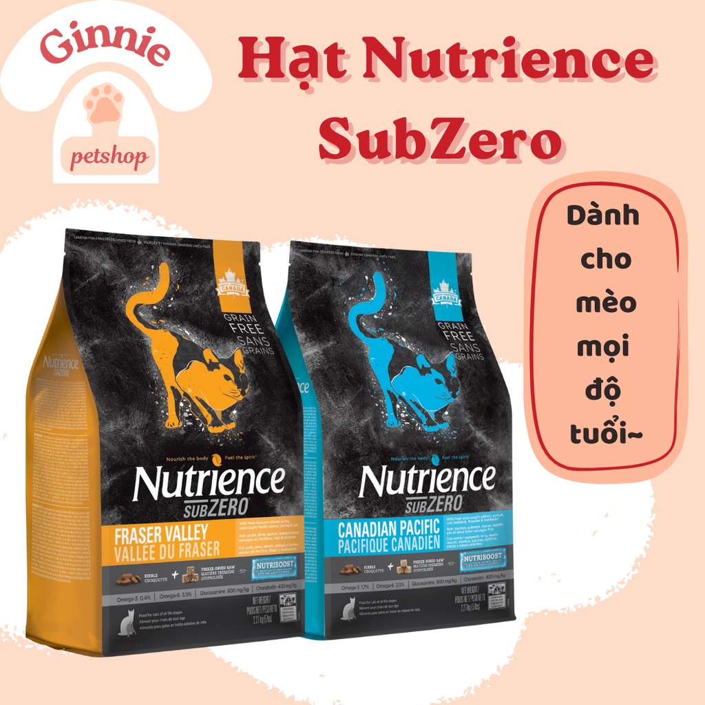 [Có sẵn] Hạt Nutrience SubZero Cho Mèo Mọi Độ Tuổi