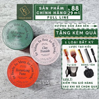 Sáp & Pomade tạo kiểu Firsthand Supply | Clay Pomade, All-Purpose Pomade & Texturizing Clay