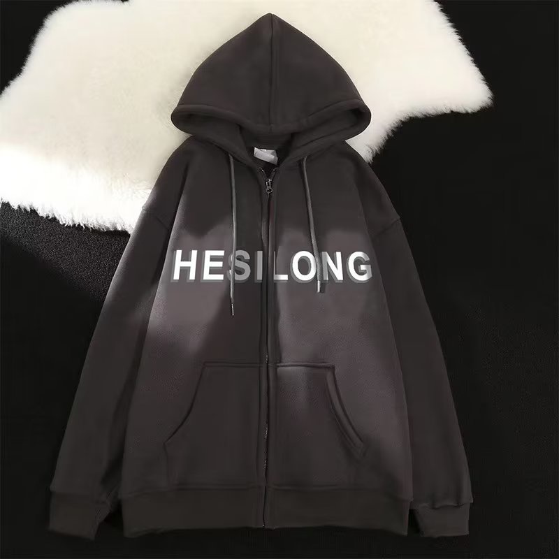 Áo Khoác sweater Có Mũ Trùm Dáng Rộng Phối Khóa Kéo In Họa Tiết Thổ Cẩm Thời Trang Mùa Thu 2023 Cho Nam
