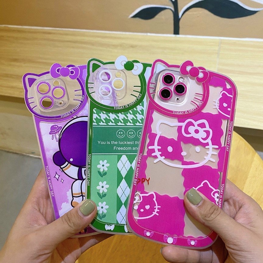 Ốp Lưng Điện Thoại lPhone In Hình Tai Mèo Cute Dễ Thương - Ốp Silicon Dẻo Chống Sốc Chống Trầy Bảo Vệ Điện Thoại