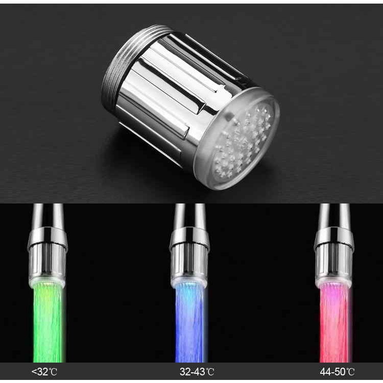 Đầu Vòi Nước Có Đèn led Cảm Biến Nhiệt Độ 7 Màu Sắc Thay Đổi Độc Đáo
