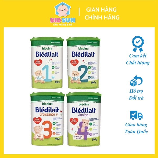 Sữa Bột Bledilait Bledina Nội Địa Pháp Đủ Số 1,2,3 Loại 900g