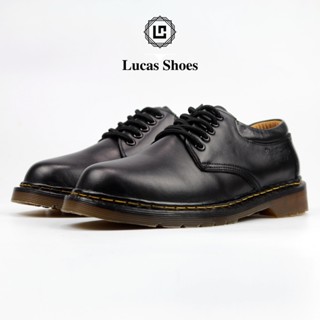  Giày Da Nam LC8053 Đen Lucas Shoes Kiểu Dáng Doctor Da Bò Nappa Đế Cao Su Có Khâu Đế - BH 1 năm 