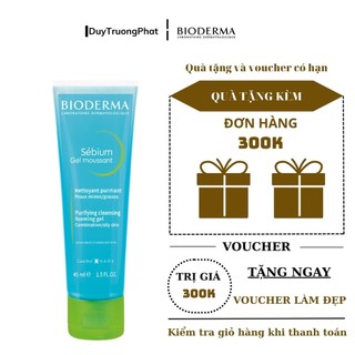 Gel Rửa Mặt Mini Size 8ml Tạo Bọt Cho Da Hỗn Hợp Và Da Dầu Bioderma Sebium Gel Moussant