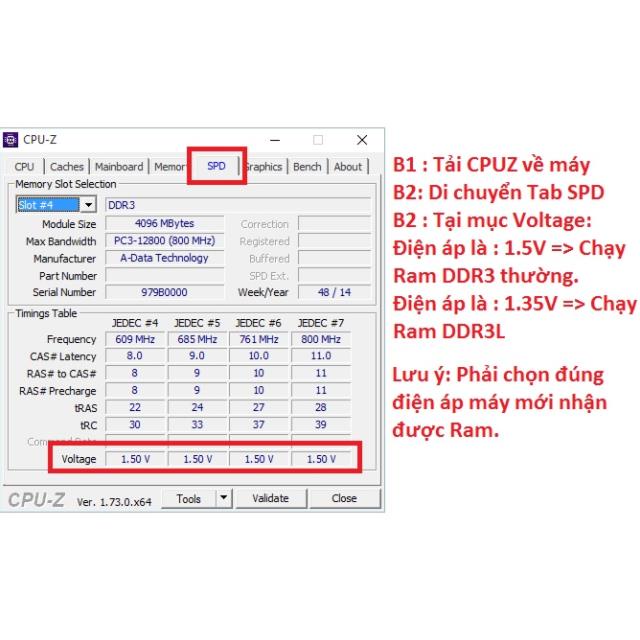 Ram Laptop 4GB 2GB DDR3 DDR3L bus 1600 1333 1066 PC3 nhiều hãng micron hynix samsung . . .