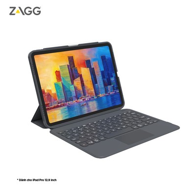 [iPad Pro 12.9/Pro 13 M4 2024] Ốp Lưng Kèm Bàn Phím ZAGG Pro Keys with Trackpad - Bàn Di Chuột, Bluetooth Nhiều Thiết Bị