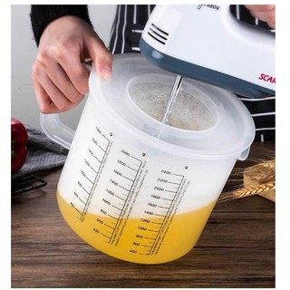 Ca nhựa đánh trứng và kem cheese có nắp 2,5l