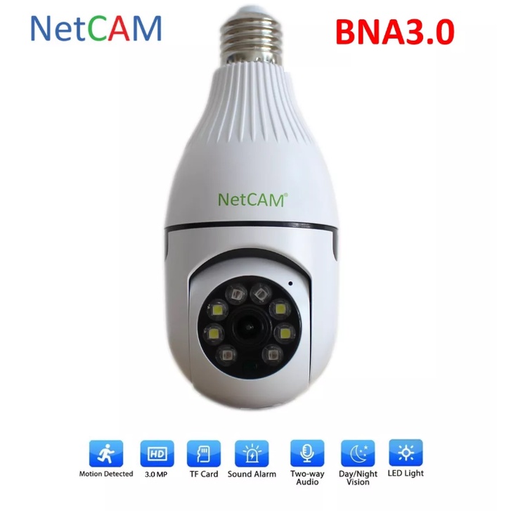 Camera IP WiFi Giám Sát An Ninh NetCAM BNA3.0, Quay quét 360 độ, Độ phân giải 3.0MP - Hãng phân phối chính thức