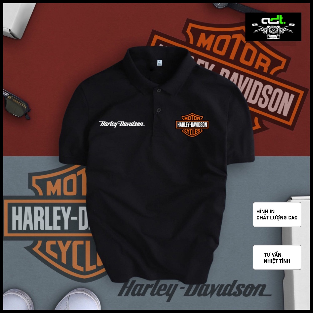 Áo POLO HARLEY cộc tay co giãn mát mịn chất đẹp