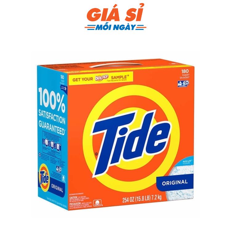 Bột Giặt Tide HE Ultra Oxi Powder Laundry Detergent Original 7.2kg