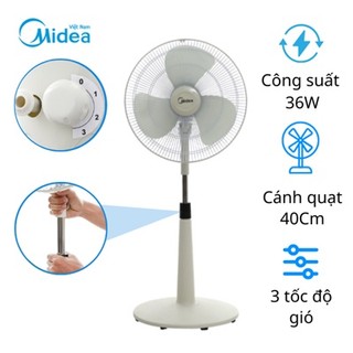 Quạt lửng midea fts40-17vd công suất 36w quạt lỡ chính hãng với 3 cánh không gây tiếng ồn ankomi