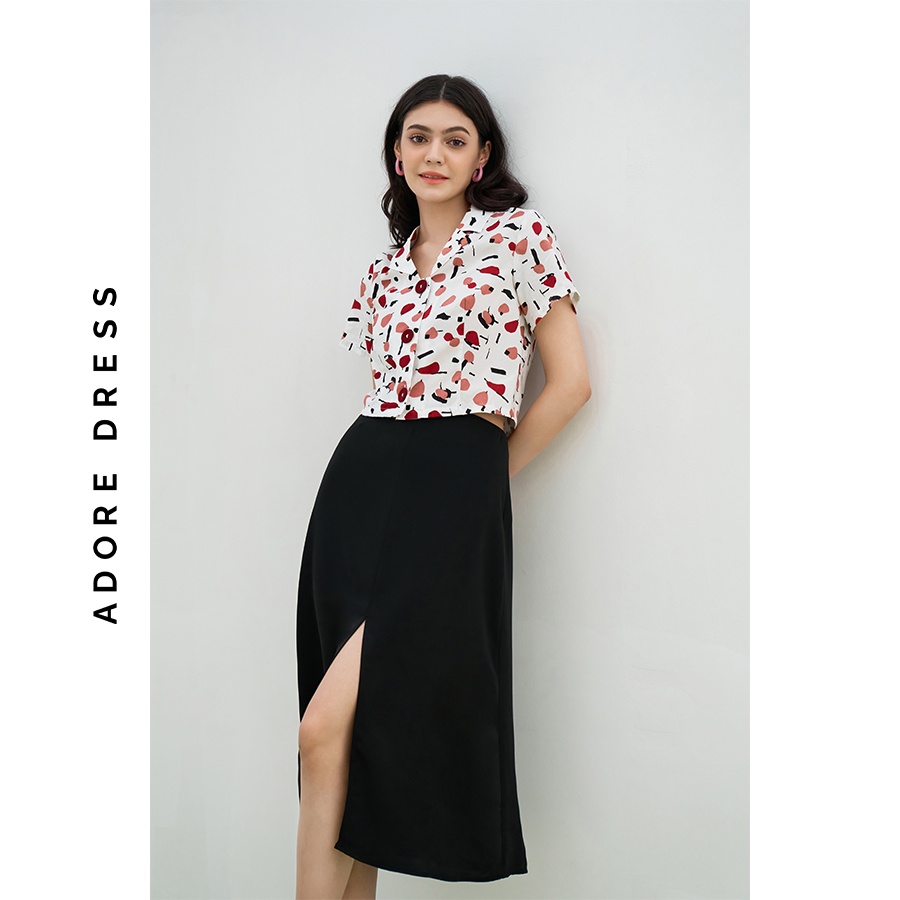 Chân váy midi skirts tuytsy 4 màu  xẻ thân trước 311SK2005  ADORE DRESS