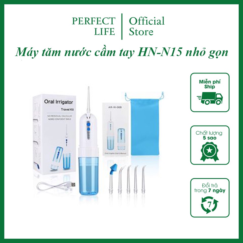 Máy tăm nước cầm tay gấp gọn HN-N15 dùng liên tục 15 ngày không cần sạc lại