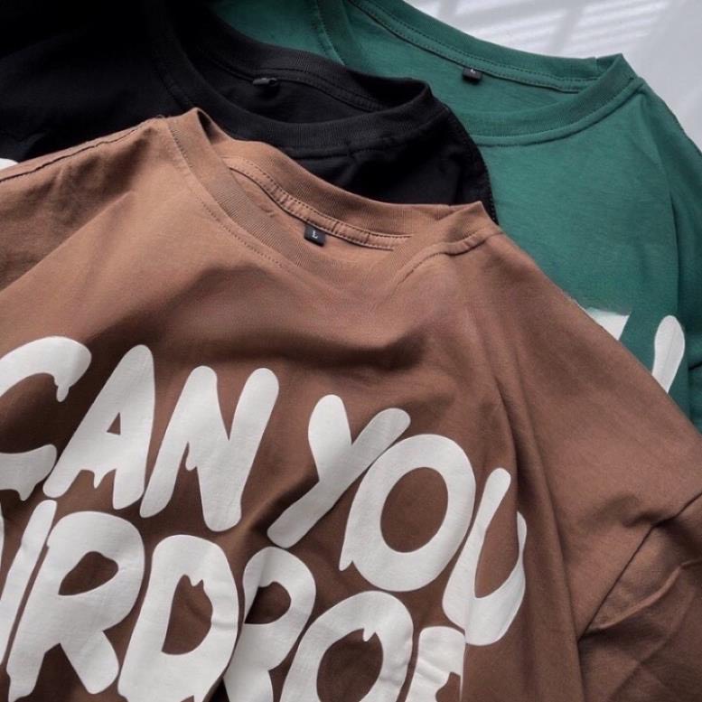 Áo Thun Cổ Tròn, Áo Thun In Chữ Can You, Áo Thun Unisex Nam Nữ Bigsize Quỳnh Anh Từ 50 kg Đến 100 kg M/L/XL/Xxl