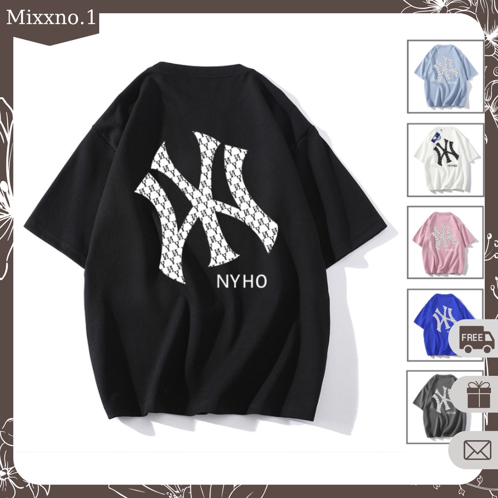 Áo Thun Nam Mùa Hè Form Rộng Tay Lỡ Họa Tiết N_Y Phong Cách Thể Thao Thời Trang Mixxno1 TOP NAM 266