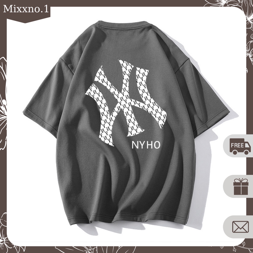 Áo Thun Nam Mùa Hè Form Rộng Tay Lỡ Họa Tiết N_Y Phong Cách Thể Thao Thời Trang Mixxno1 TOP NAM 266