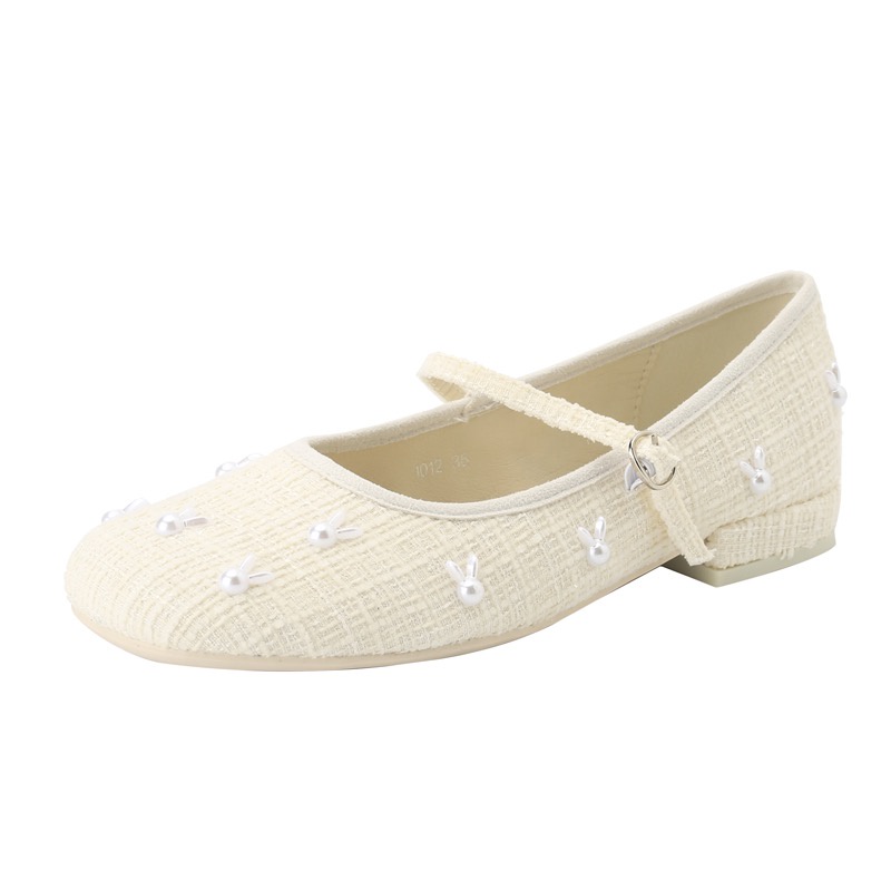 Giày Mary Jane Gót Thấp Mũi Tròn Phong Cách Retro Mùa Xuân 2023 Mới Cho Nữ