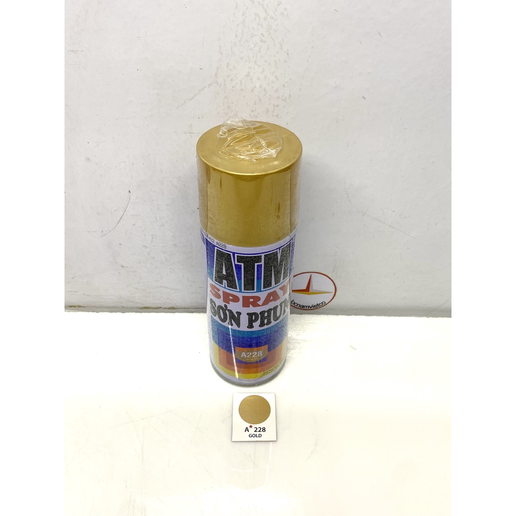 Sơn xịt xe máy ATM A228 màu vàng ánh kim