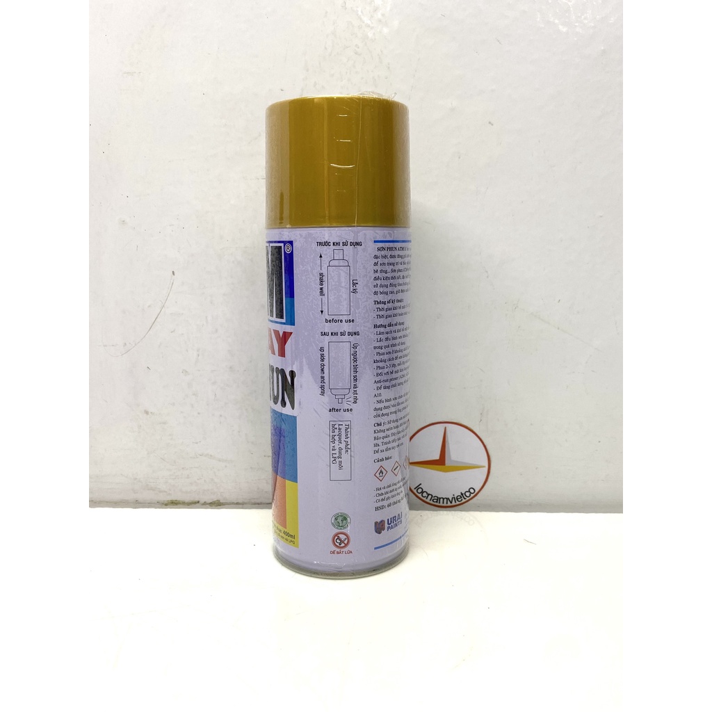 Sơn xịt xe máy ATM A228 màu vàng ánh kim