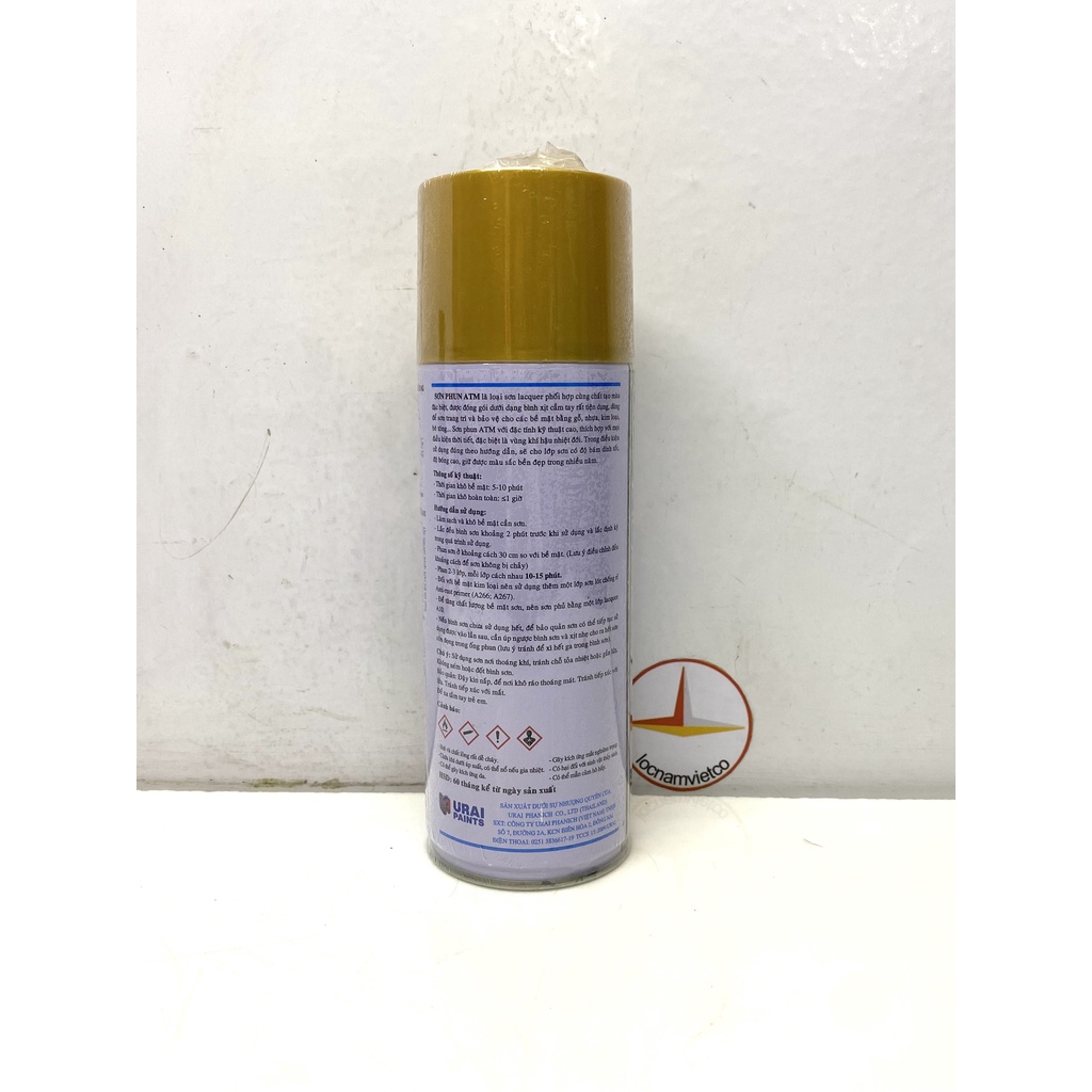 Sơn xịt xe máy ATM A228 màu vàng ánh kim