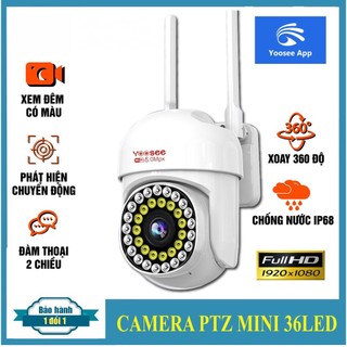 Camera Yoosee PTZ-Camera ngoài trời mẫu mới, 36 led 5.0mpx,xoay 360 độ,chống nước,xem đêm có màu – Bảo Hành 12 Tháng