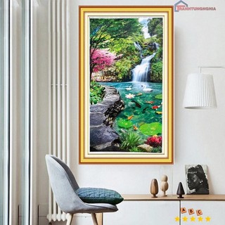 Tranh đính đá phong cảnh thiên nhiên kỳ vỹ LV407 DD9616 LG1746 (1m x 60cm)