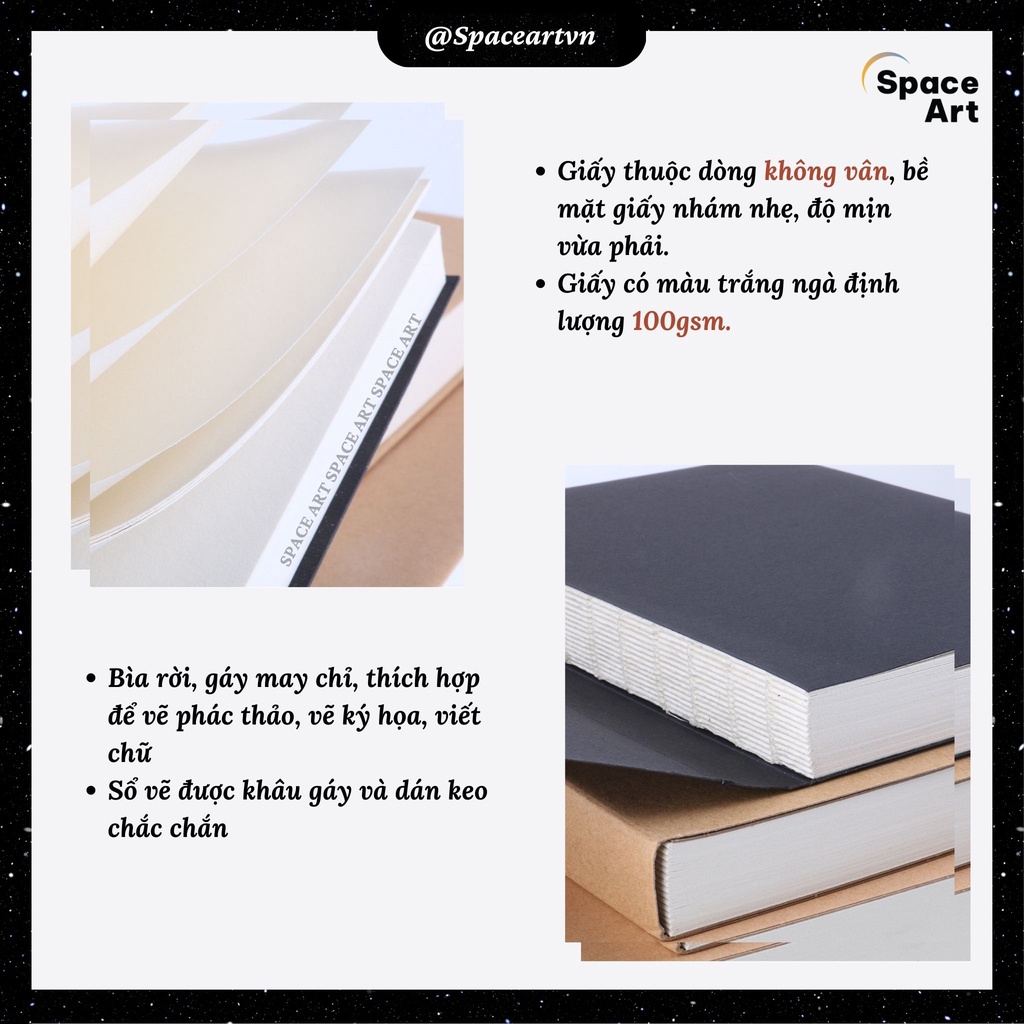 Sổ Vẽ Chì Remember Sketchbook Zen Art 100gsm