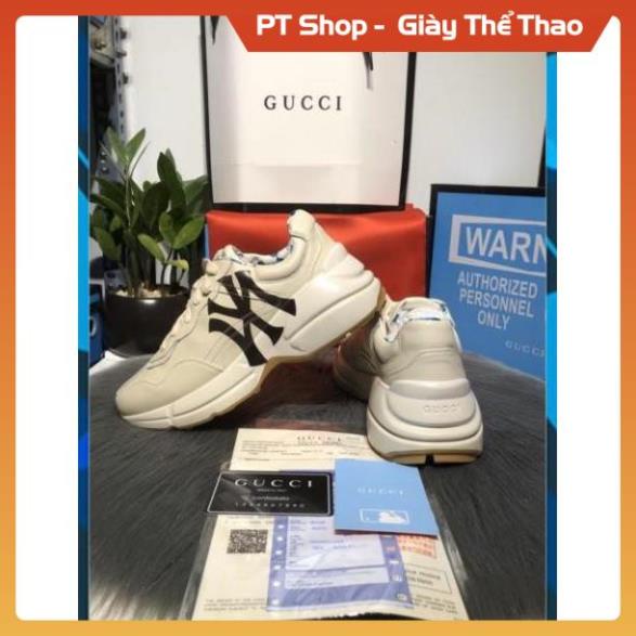 Giày thể thao Gucci NY nam nữ cao cấp, Giày sneaker GC béo chữ NY đi chơi đi học Full phụ kiện hàng SC PT Shop
