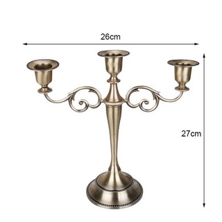 Bộ cắm nến bằng đồng 3 chân nến