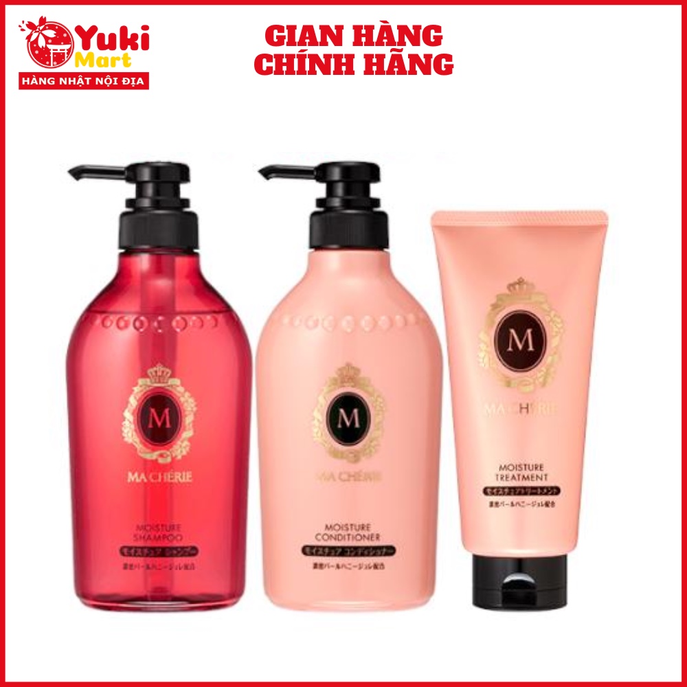 Dầu gội, dầu xả dưỡng ẩm cho tóc khô Shiseido Macherie Nhật Bản 450ml
