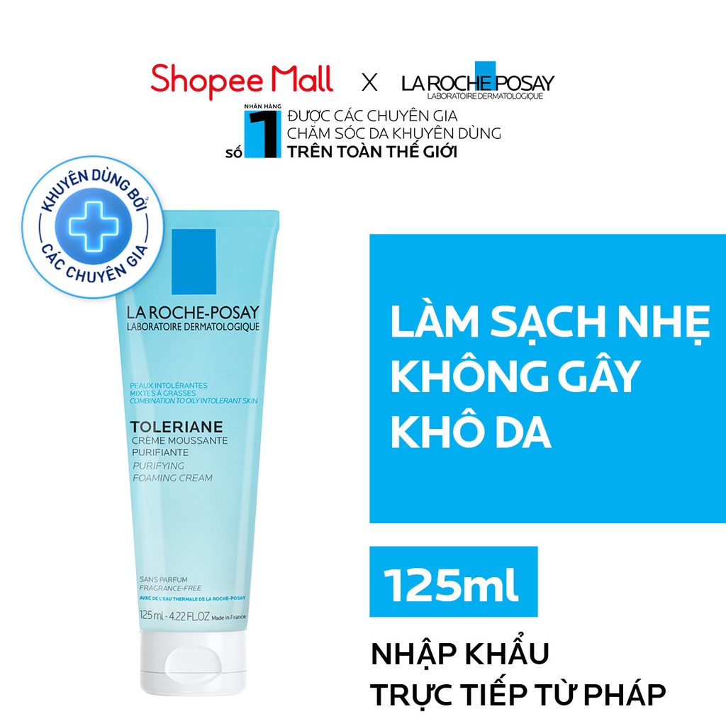 Sữa rửa mặt cho da hỗn hợp & da dầu rất nhạy cảm Toleriane Foaming Cream